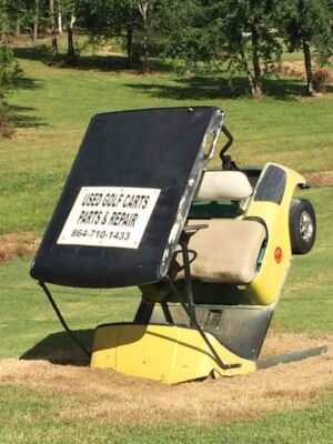 Do-It-Yourself Sign Project - Used Golf Carts Funny Sign