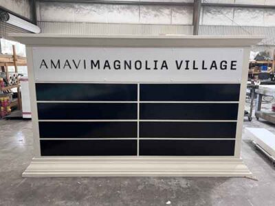 Amavi Magnolia Village Community Directional Sign Monument