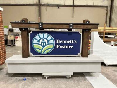 Community Entrance Sign Monument - Bennett's Pasture is a development in VA