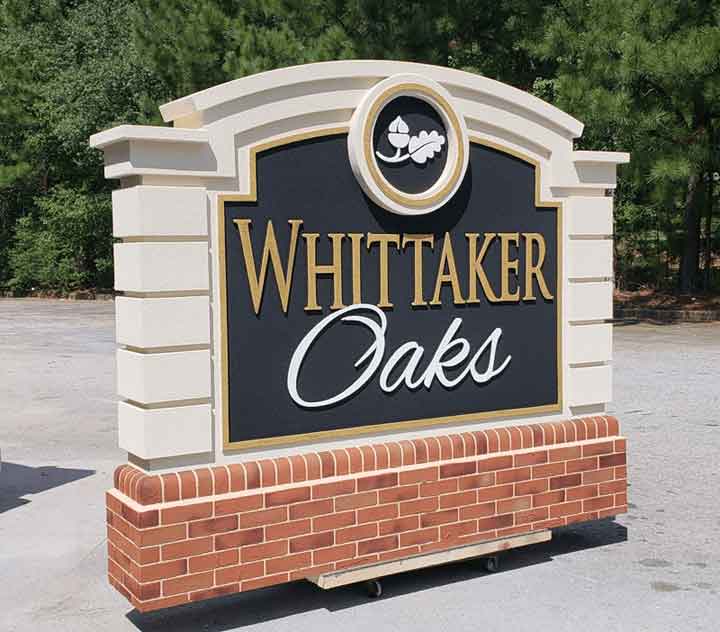 Break-Away Monument Signs - Whittaker Oaks