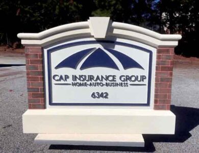 CAP Insurance Business Sign Monument in NC