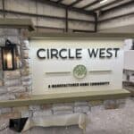 Circle West Sign Monument Completed
