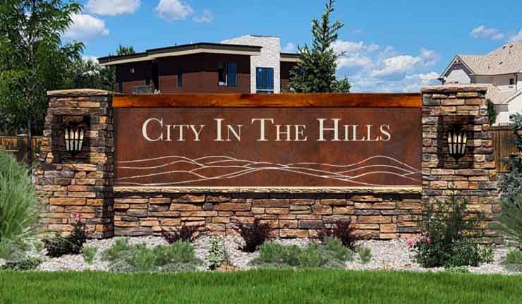 City In The Hills AI Generated Sign Design