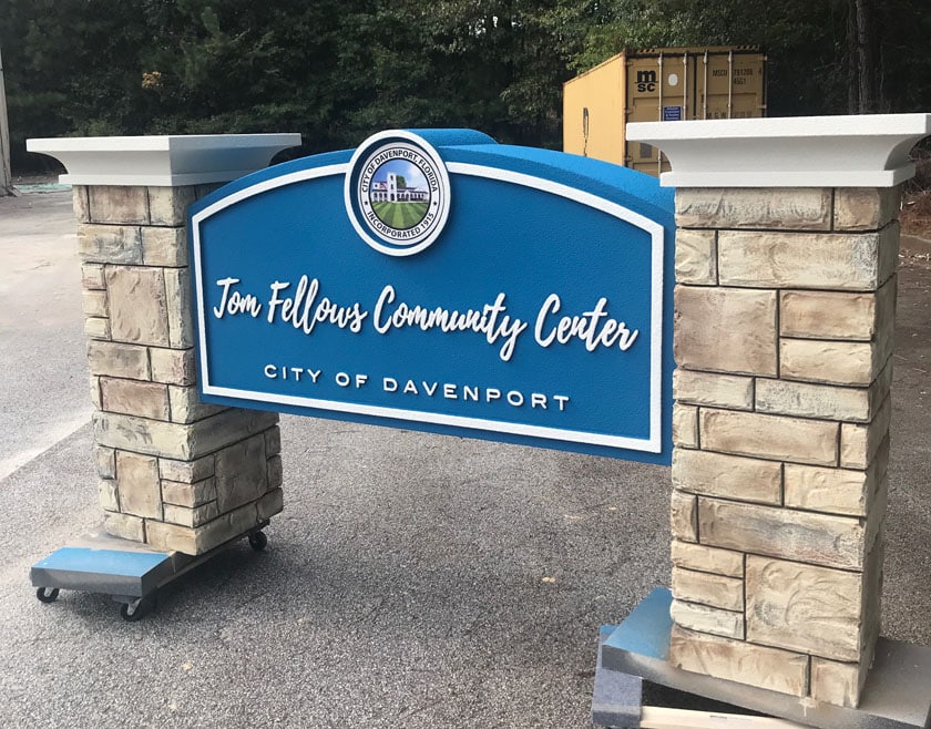 City of Davenport, FL Community Center Sign Monument