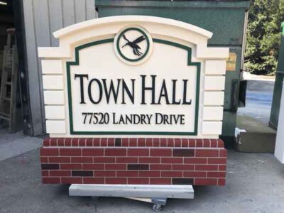 Town of Maringouin Town Hall Sign Monument in LA