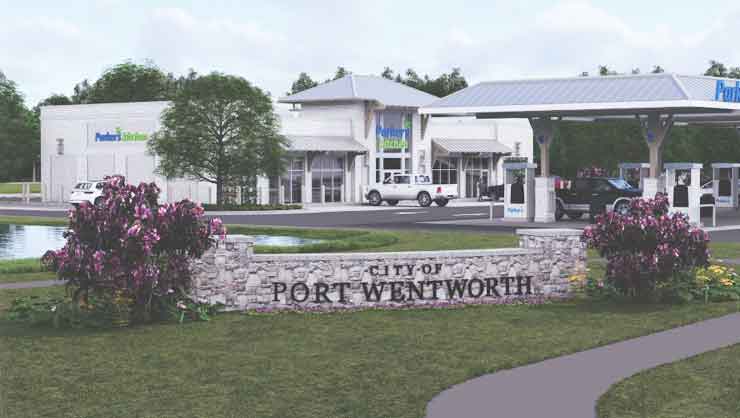 City of Port Wentworth AI Generated Sign Monument