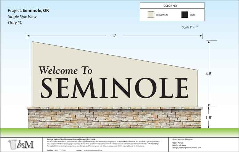 City of Seminole Break-Away Sign Design