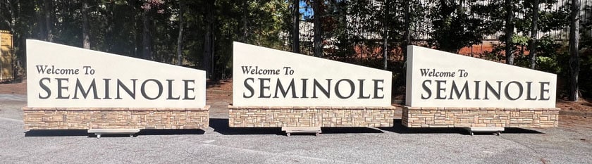 City of Seminole Breakaway Sign Monuments