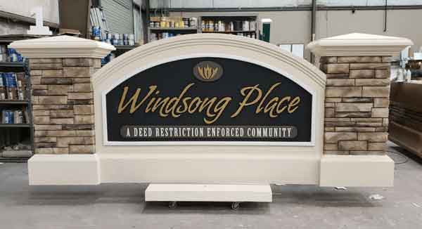 Community Entrance Sign Windsong Place