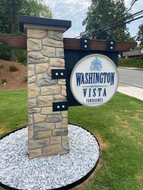 Correctly Landscaped Sign Monument