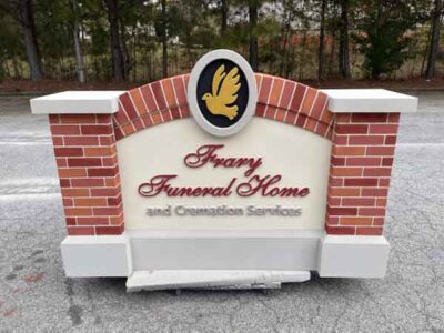 Frary Funeral Home Business Sign Monument in NY