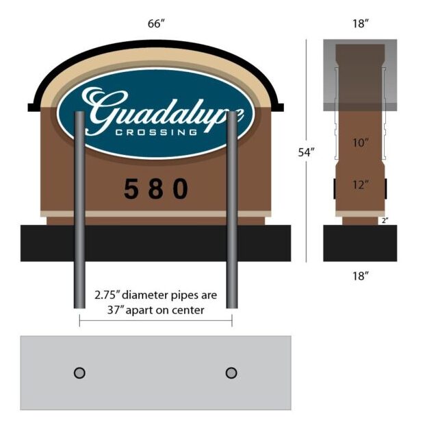 Guadalupe Sign Monument Design