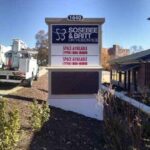 Multi-Tenant Business Sign With LED Message Board