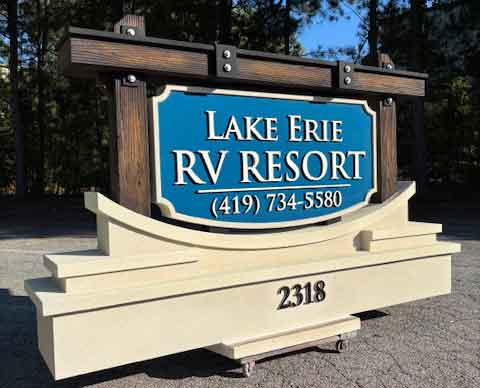 Lake Erie RV Completed Sign Monument