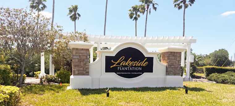 Lakeside Plantation, FL - Coastal Community Entrance Sign