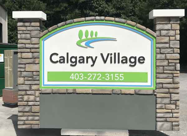 Neighborhood Entrance Sign Monument - Calgary Village