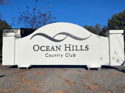 Ocean Hills Country Club Sign Monument in CA