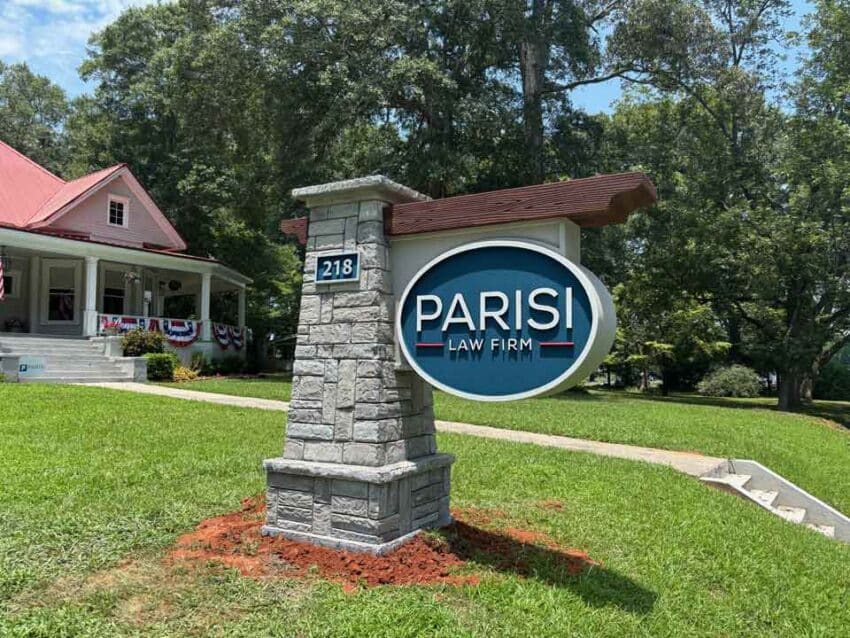 Outdoor Business Sign Parisi Law Firm