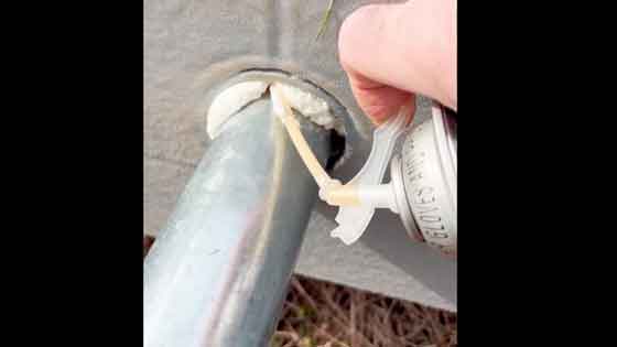 Insert Pipe With Expanding Foam Video
