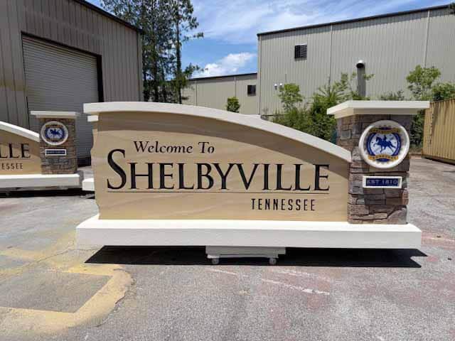 Municipal Entryway Signs for Shelbyville, Tennessee