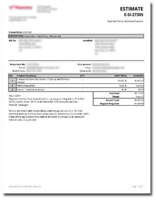 Sign Shop Estimate To Install Monument