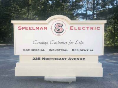 Speelman Electric Business Sign Monument in OH