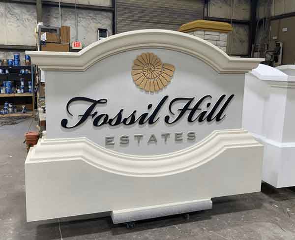 Update Community Entrance Signs - Fossil Hill Completed