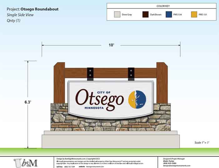 City Roundabout Sign Design - Our Design Team Concept