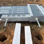 Lay Sign Monument On Ground On Packing Foam From Crate