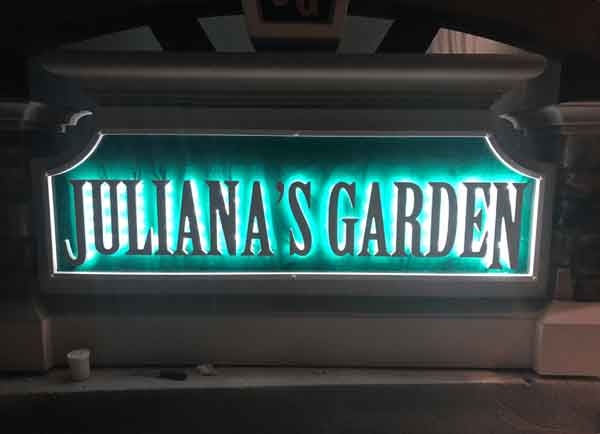 Sign Monument Back-lit LED Letters Halo Glow