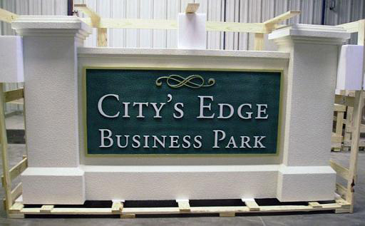 Monument Model #02 Business park entrance monument sign with embellishment