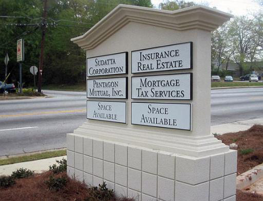 Monument Model #20 Changeable sandblasted HDU tenant sign panels